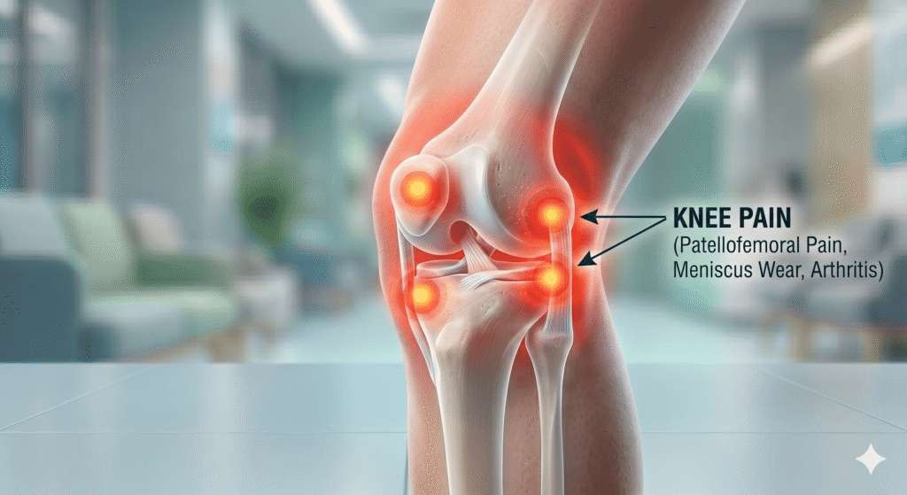 Knee Pain metatarsal pain features image